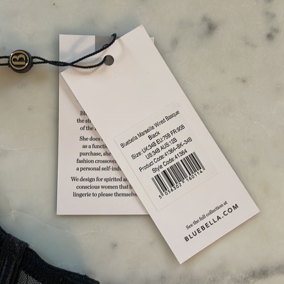 Marseille Basque Black Bra Top - Picture 3 of 4